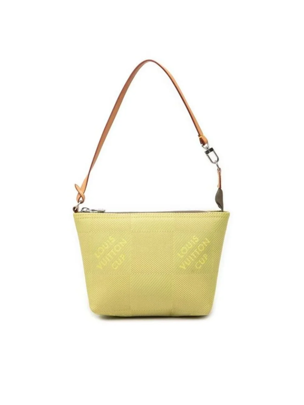 Louis Vuitton Damier Jean Volunteer Cup Included Pouch Handbag Lime Green